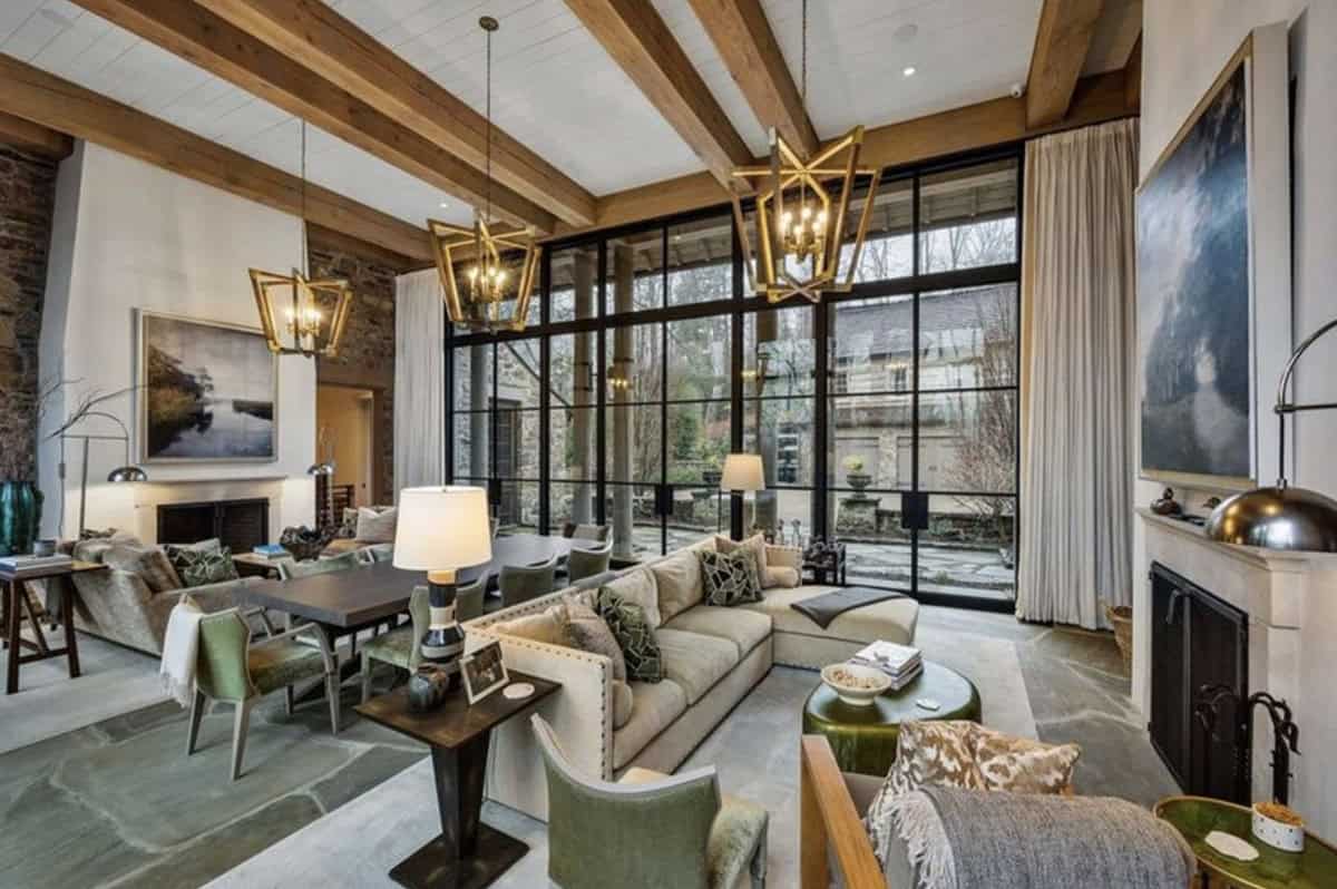 modern rustic great room