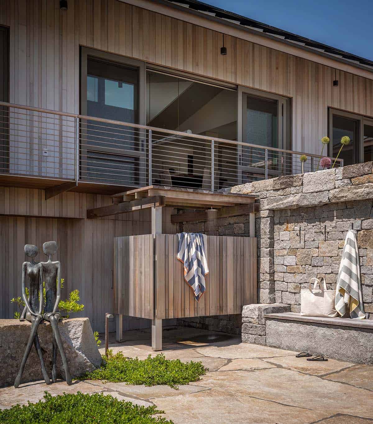 beach house exterior with an outdoor shower