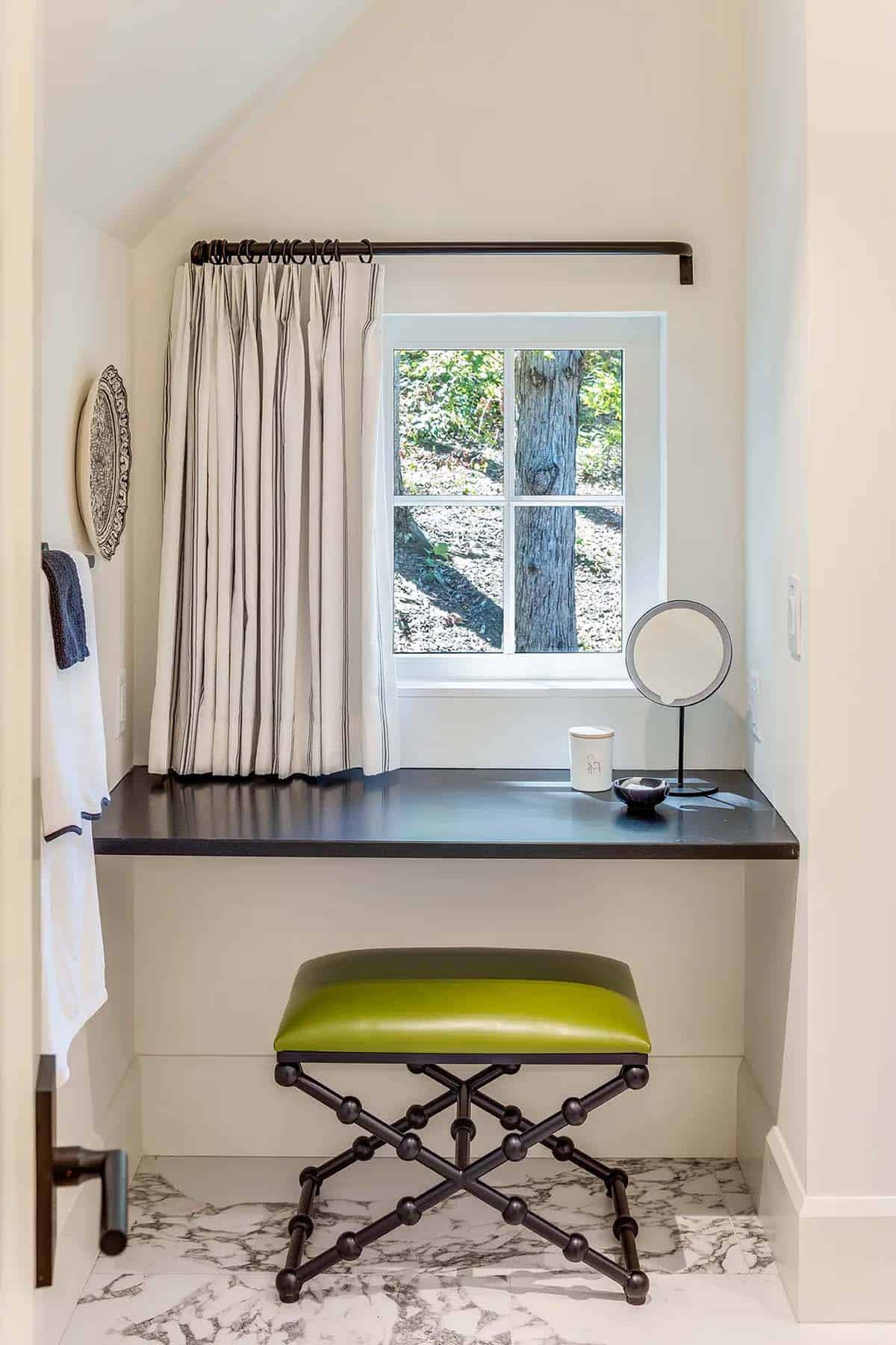 contemporary bathroom makeup vanity