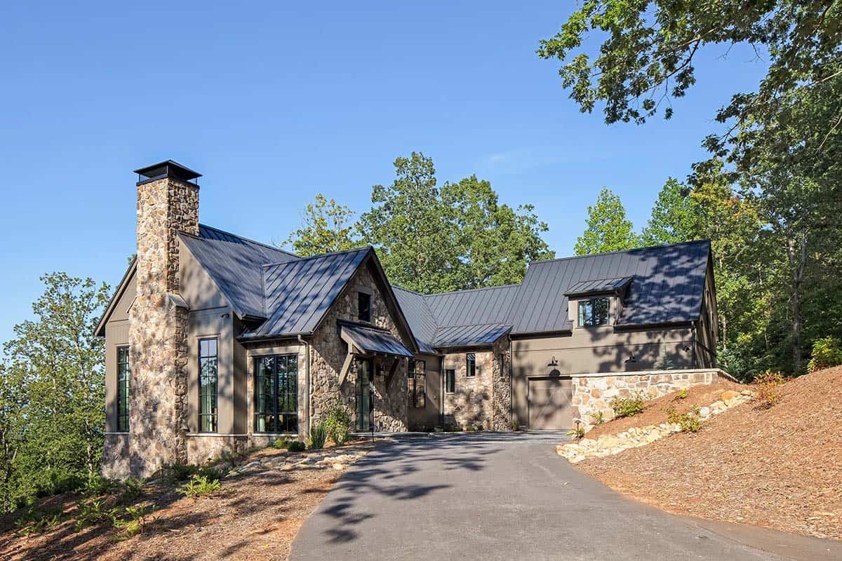 contemporary mountain home exterior