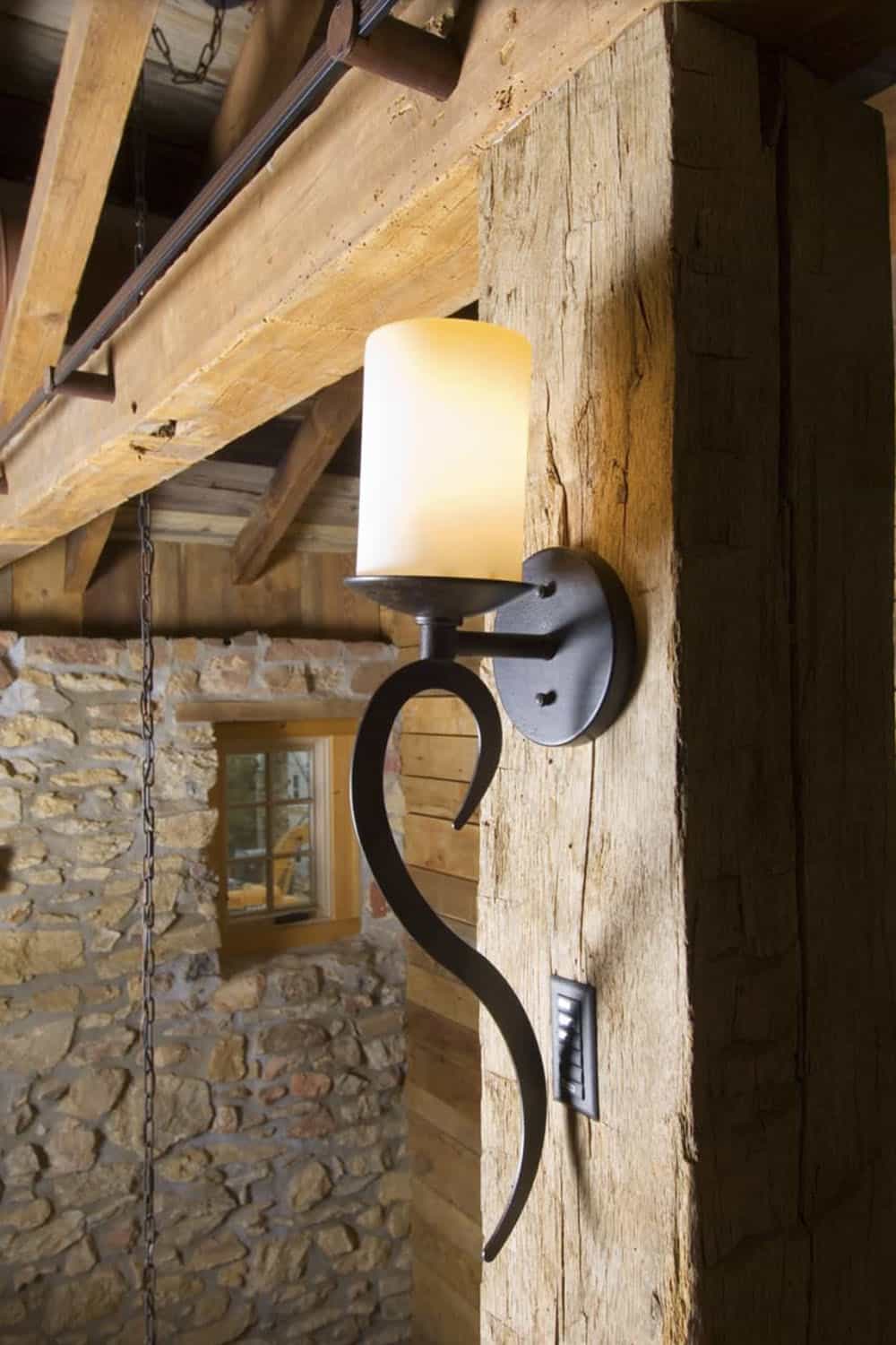 Farmhouse Living Room wall sconce detail