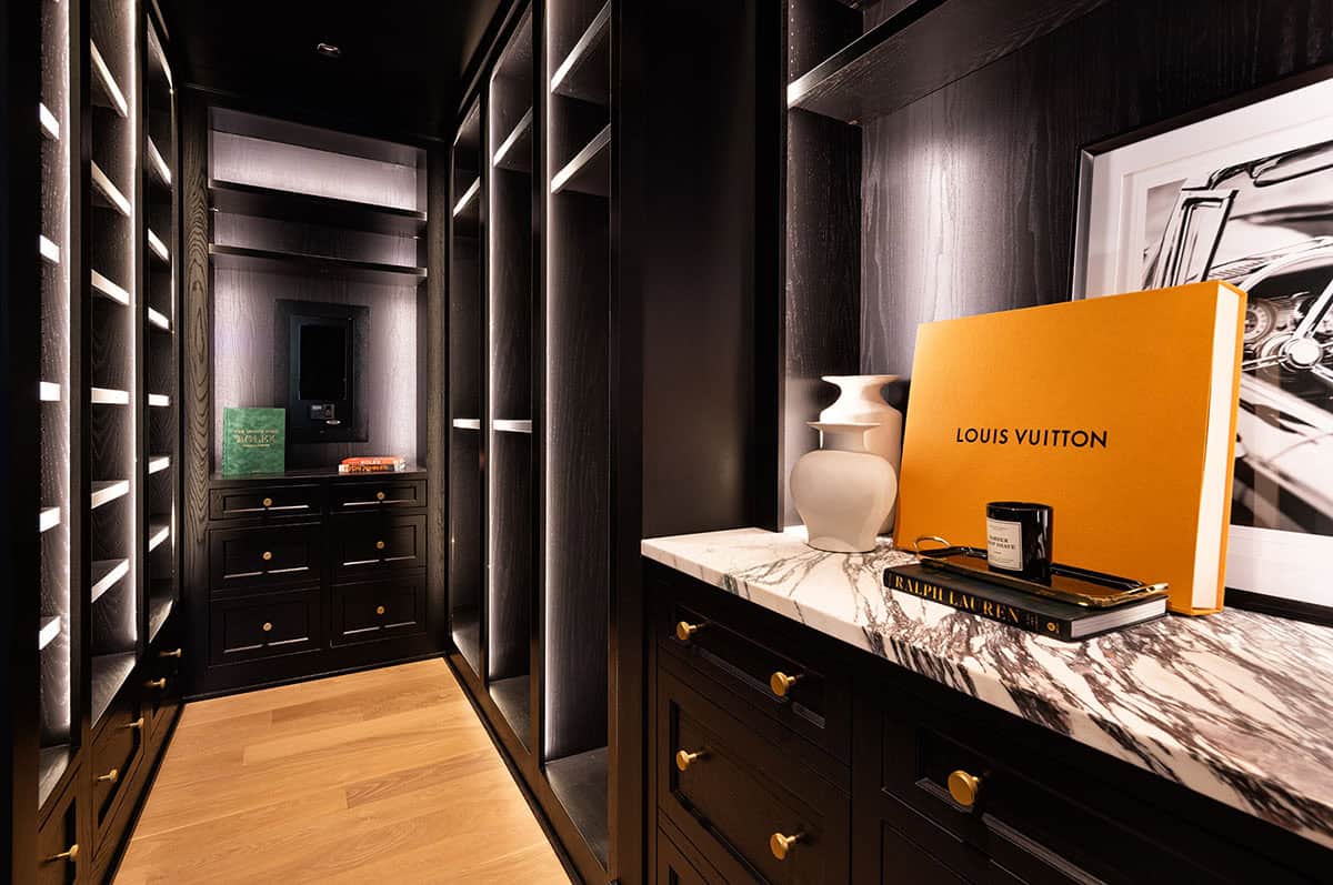 contemporary walk-in closet