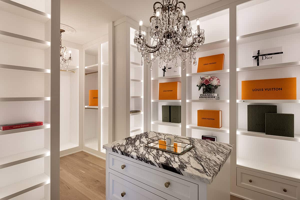 contemporary walk-in closet