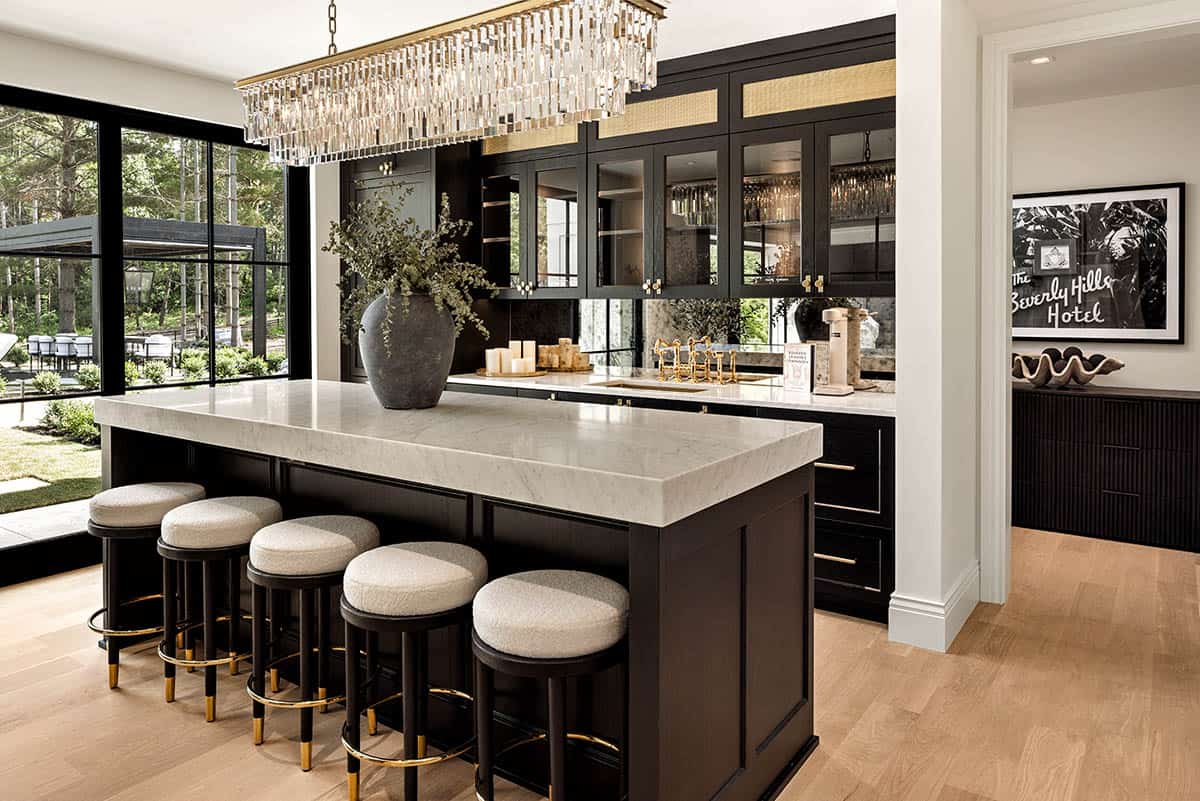 contemporary home bar
