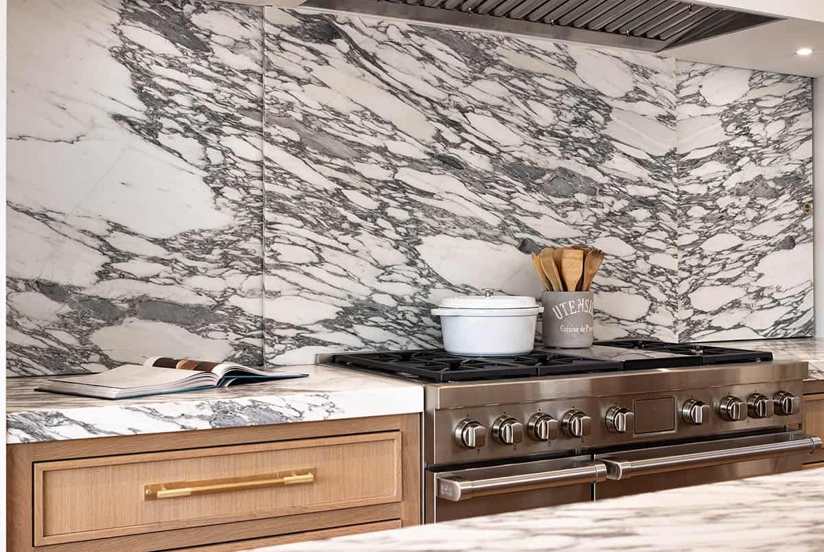 contemporary kitchen range wall