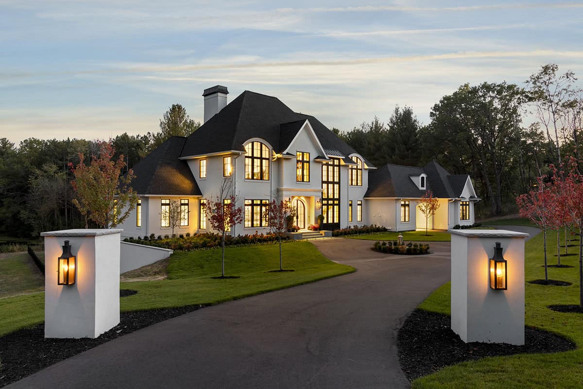 French chateau-inspired home exterior