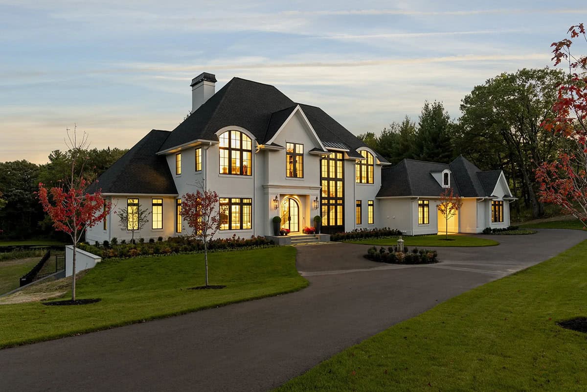 French chateau-inspired home exterior