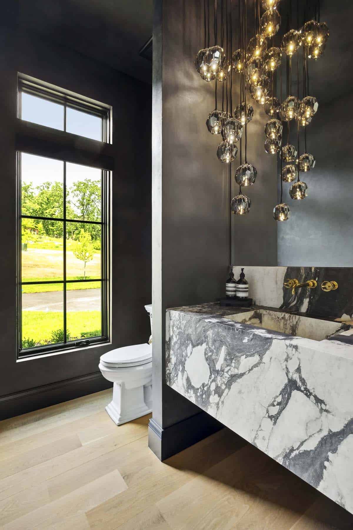 contemporary powder room