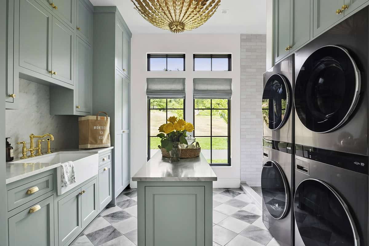 contemporary laundry room