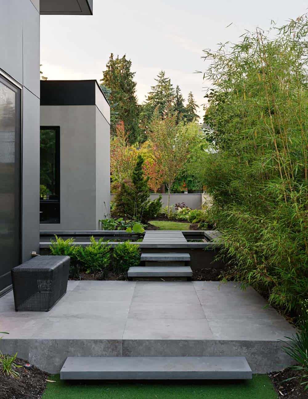 modern home exterior backyard patio