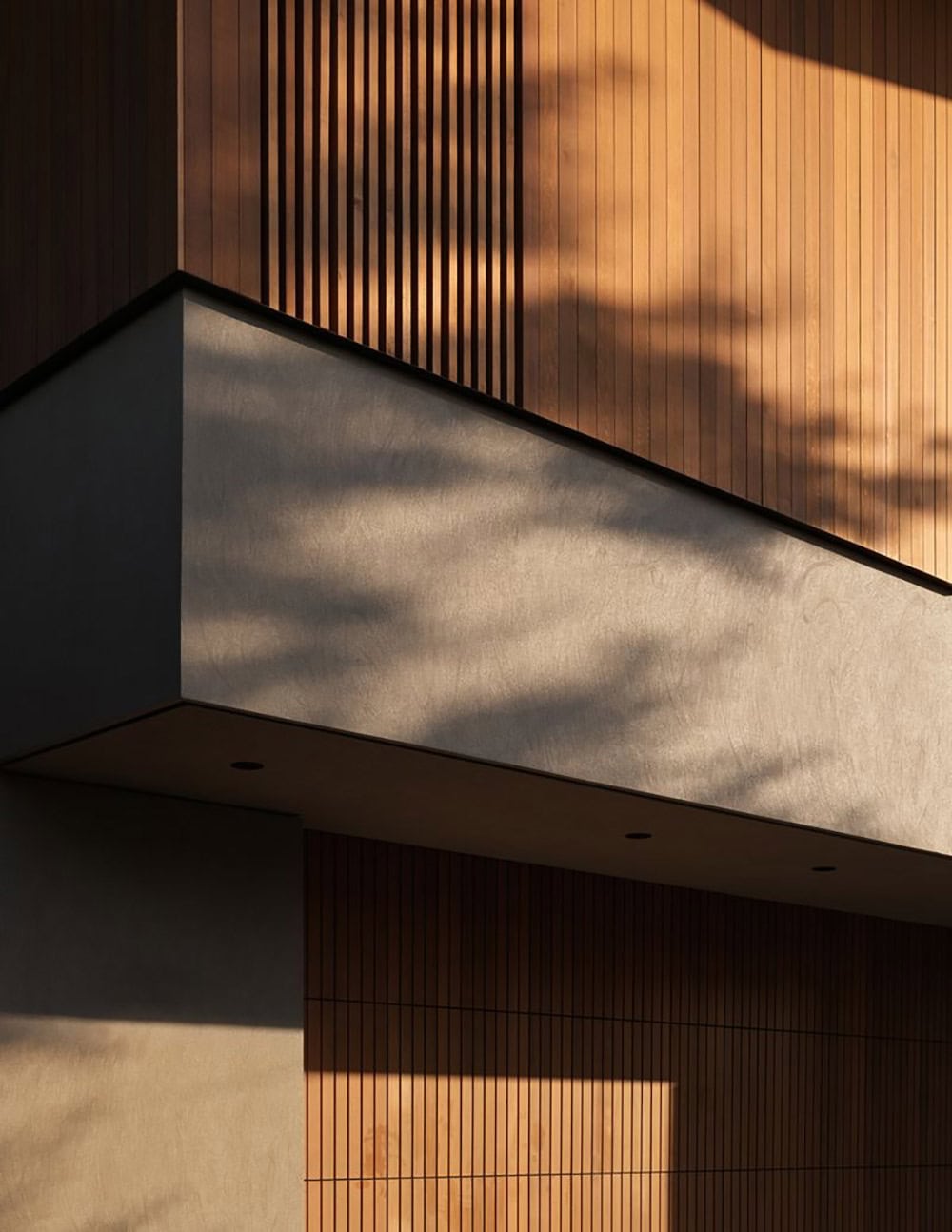 modern home exterior wall detail