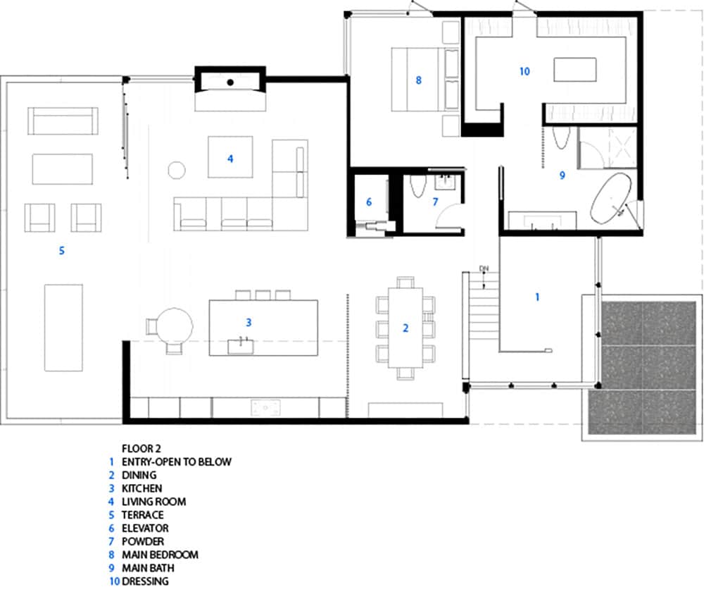 modern home floor plan
