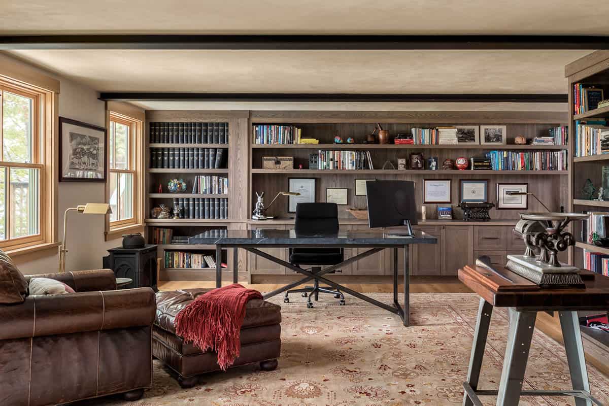 rustic modern home office