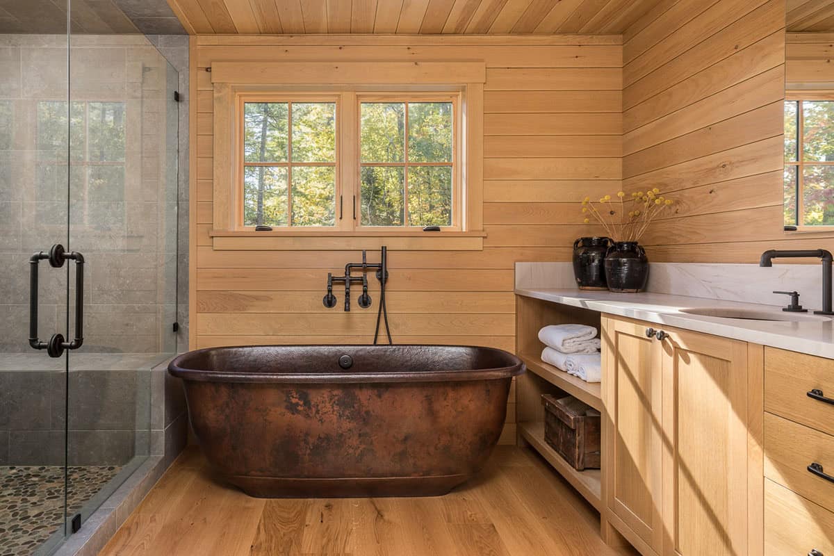 rustic modern bathroom