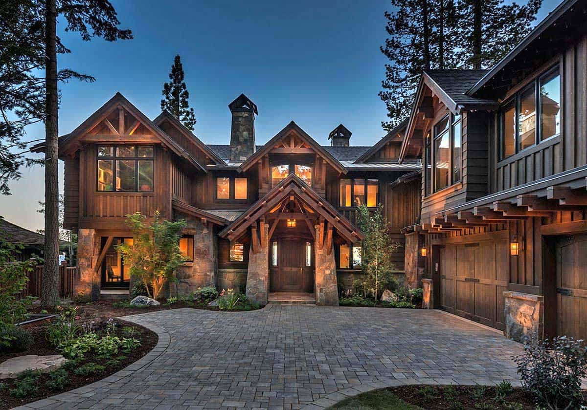 Rustic Lake House Exterior