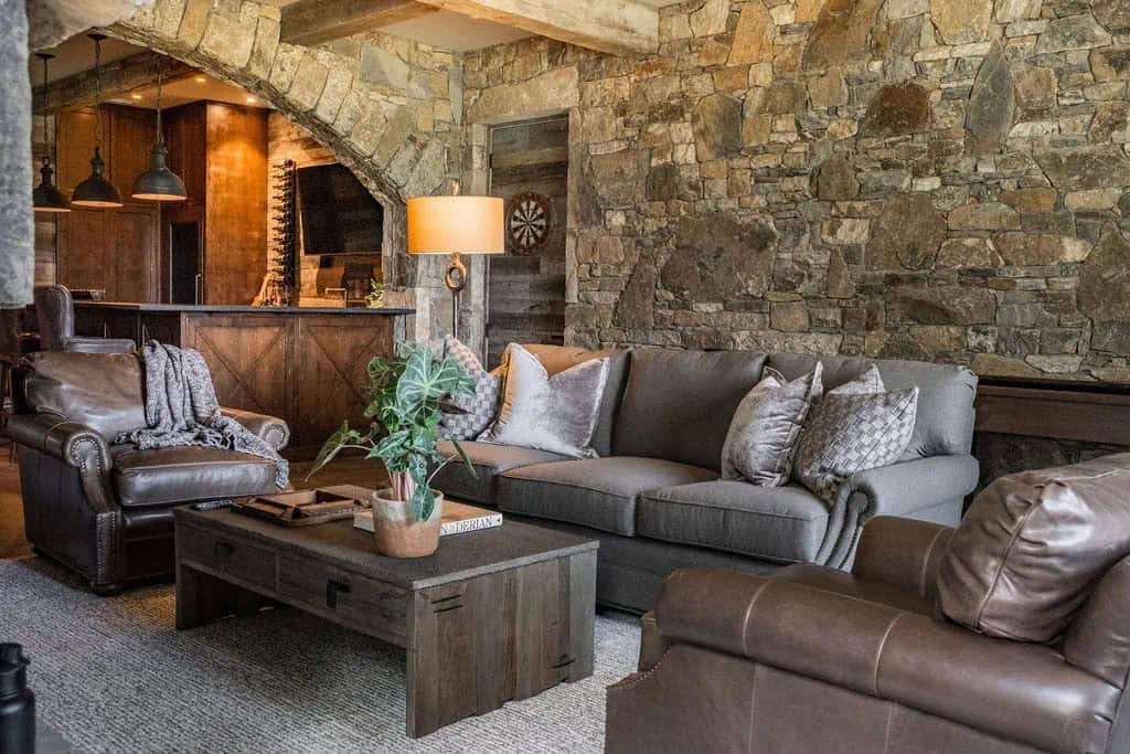 modern rustic family room