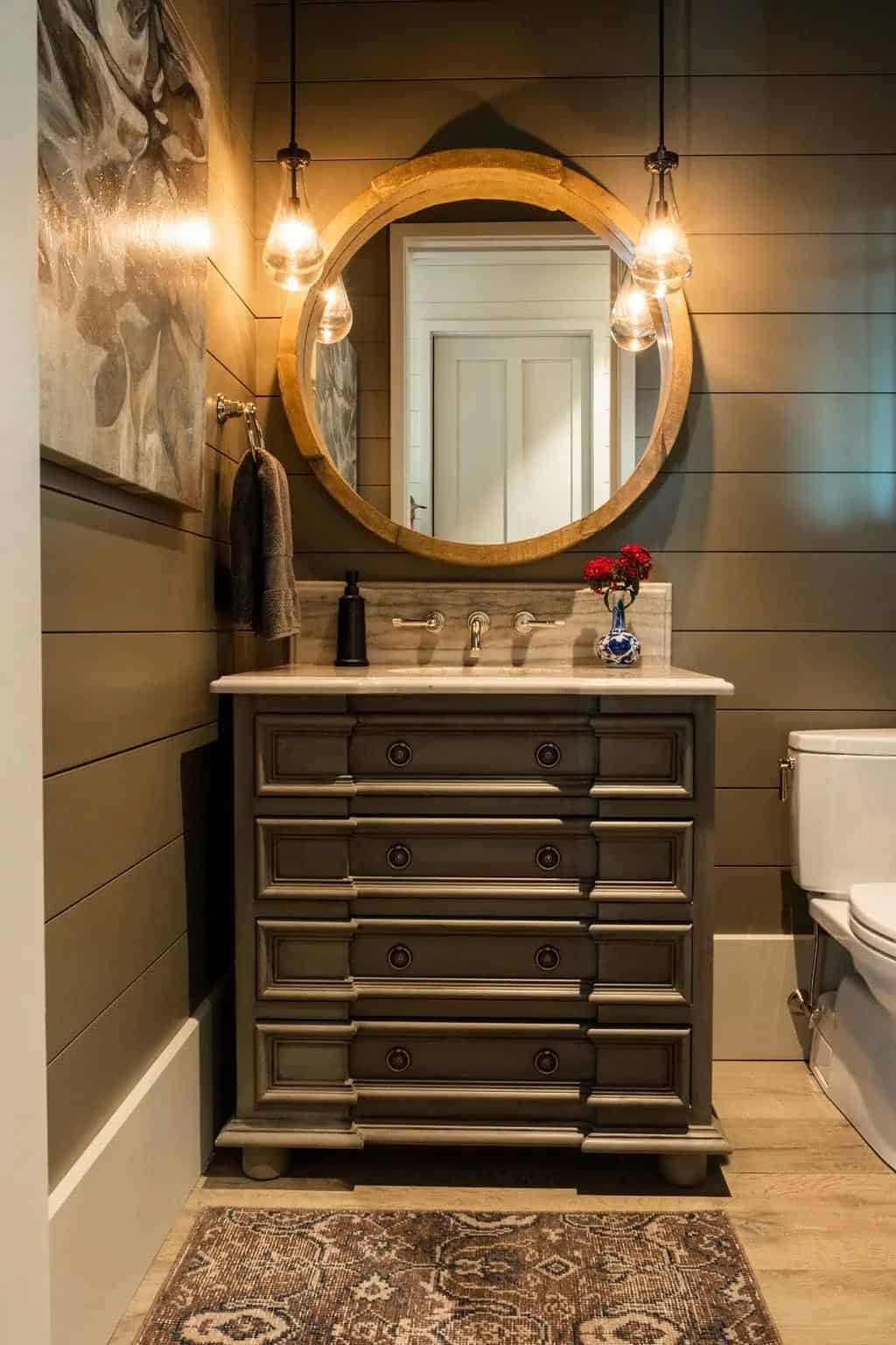 modern rustic bathroom vanity