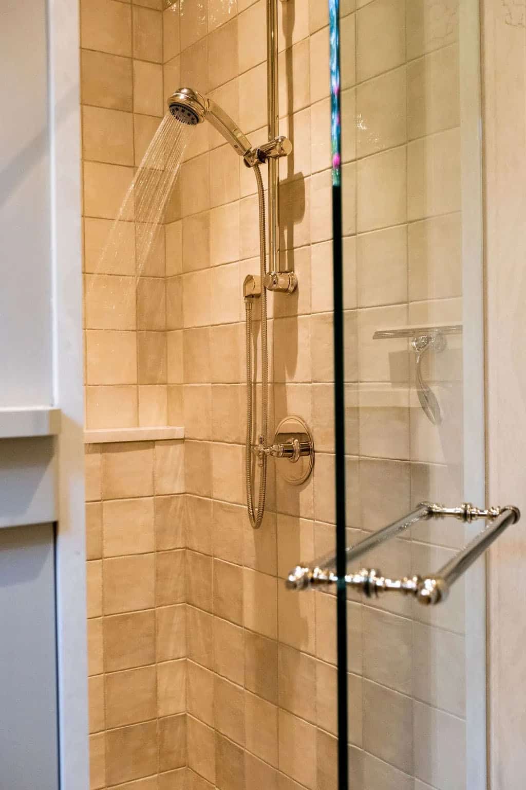 modern rustic bathroom shower