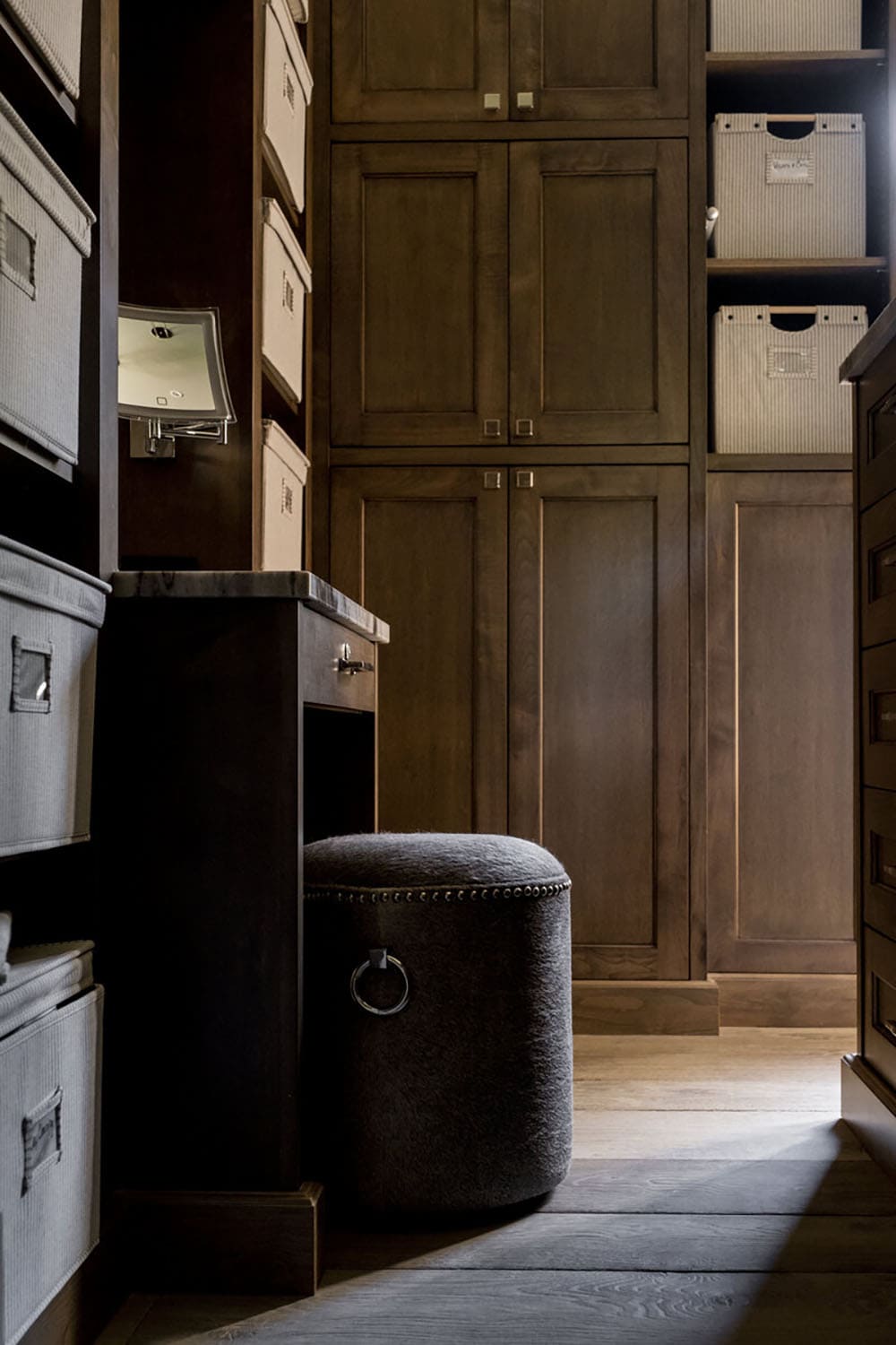 modern rustic closet