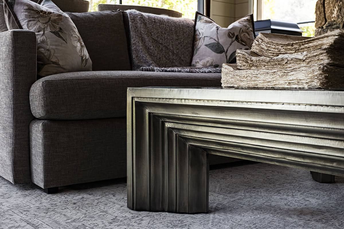 modern rustic living room 