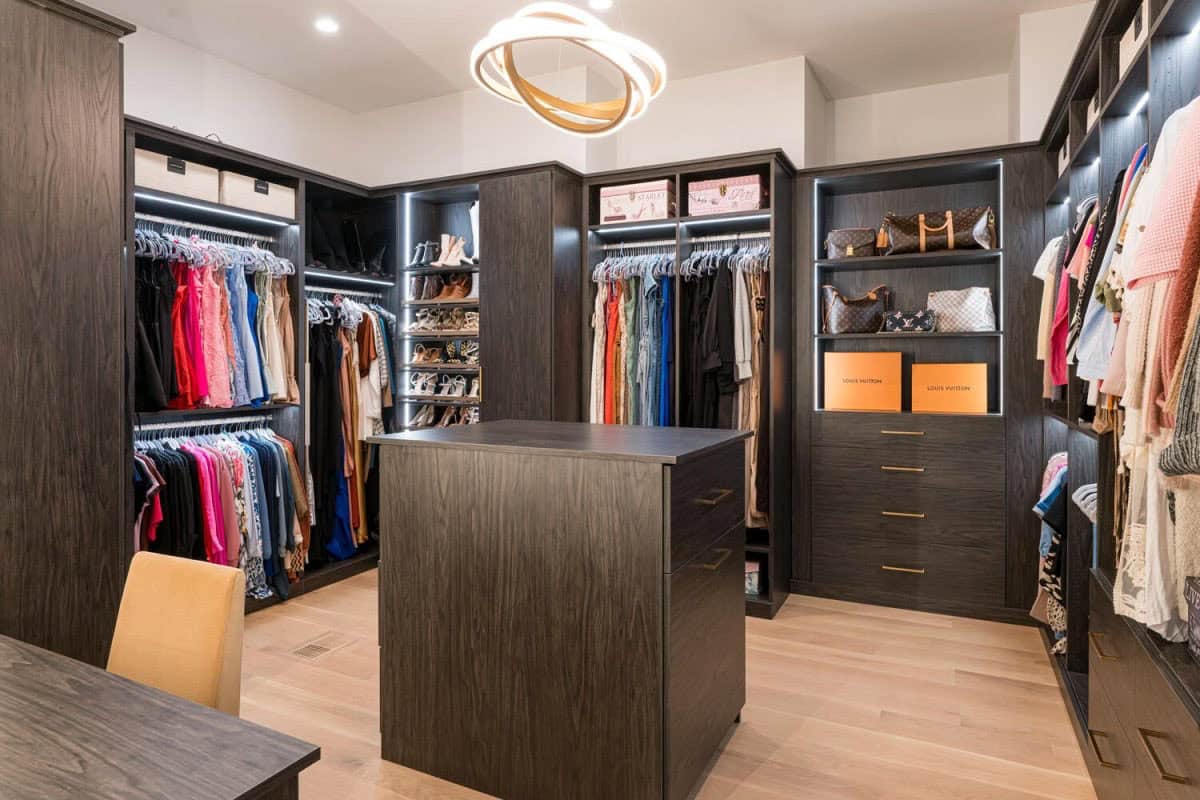 modern walk-in closet