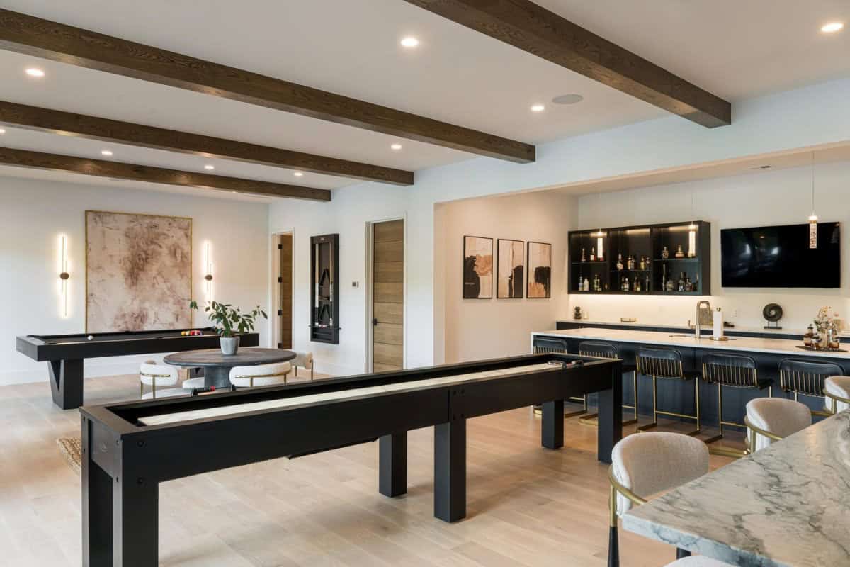 modern lower level family room