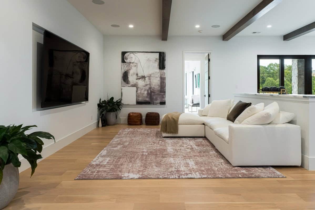 modern lower level family room