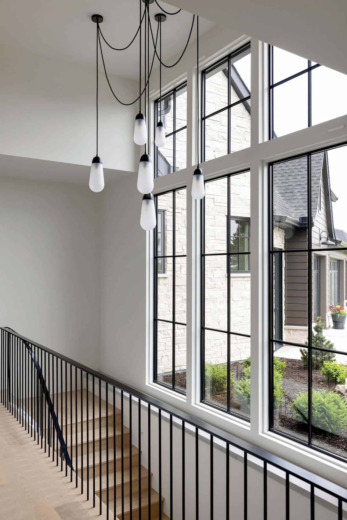 contemporary upstairs hallway