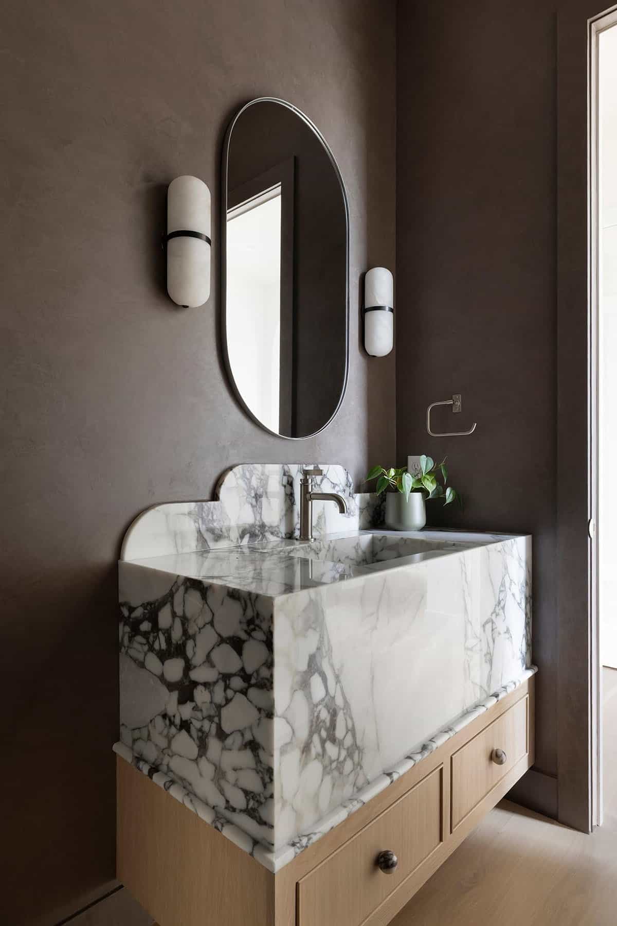 contemporary powder room