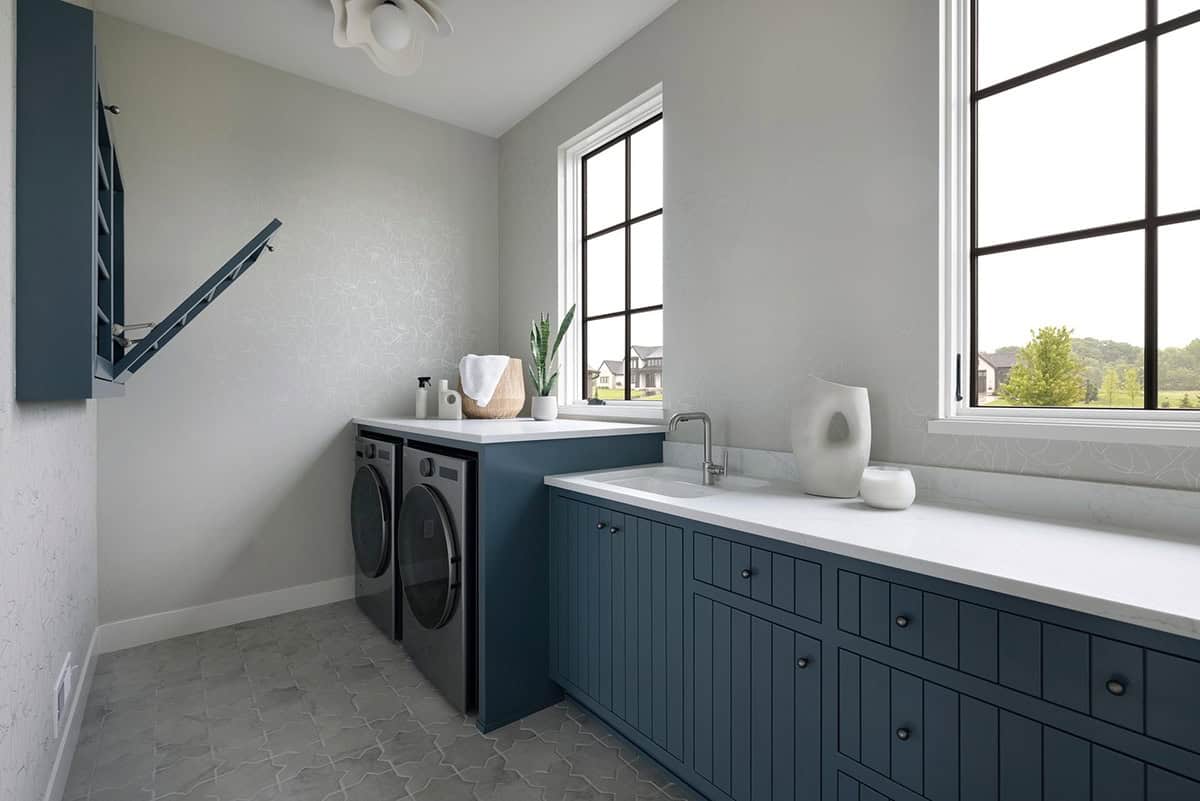 contemporary laundry room