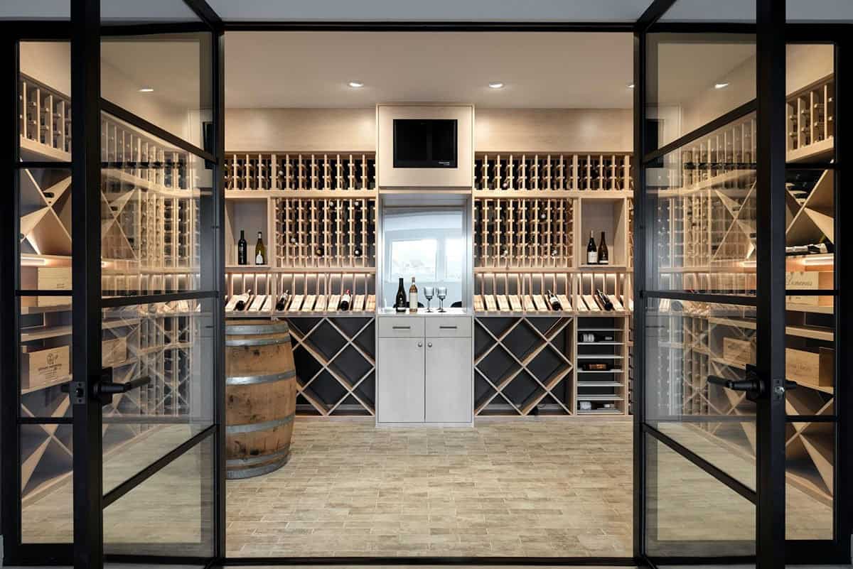 contemporary wine cellar