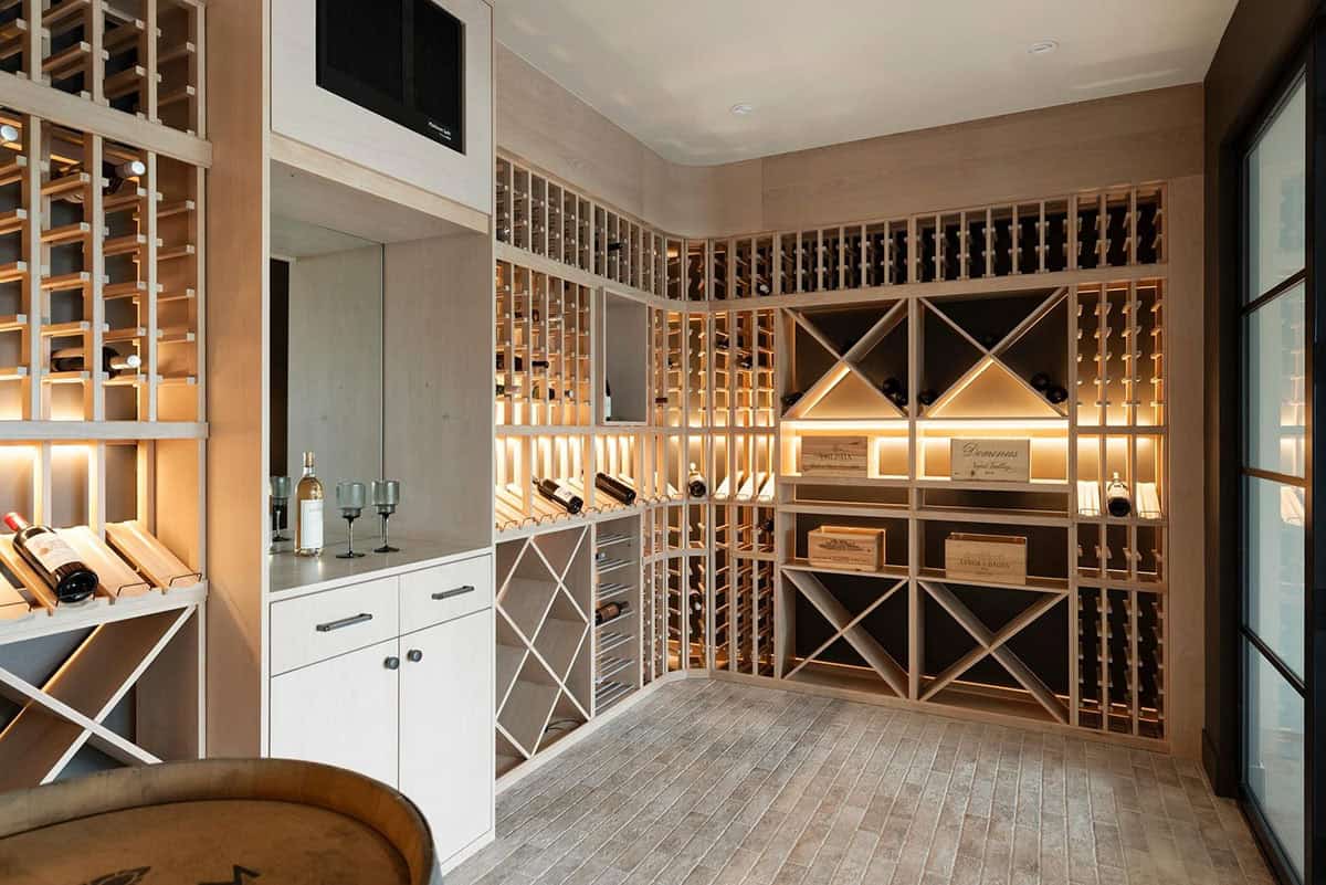 contemporary wine cellar