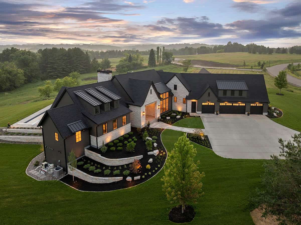 rambler style house exterior backyard view