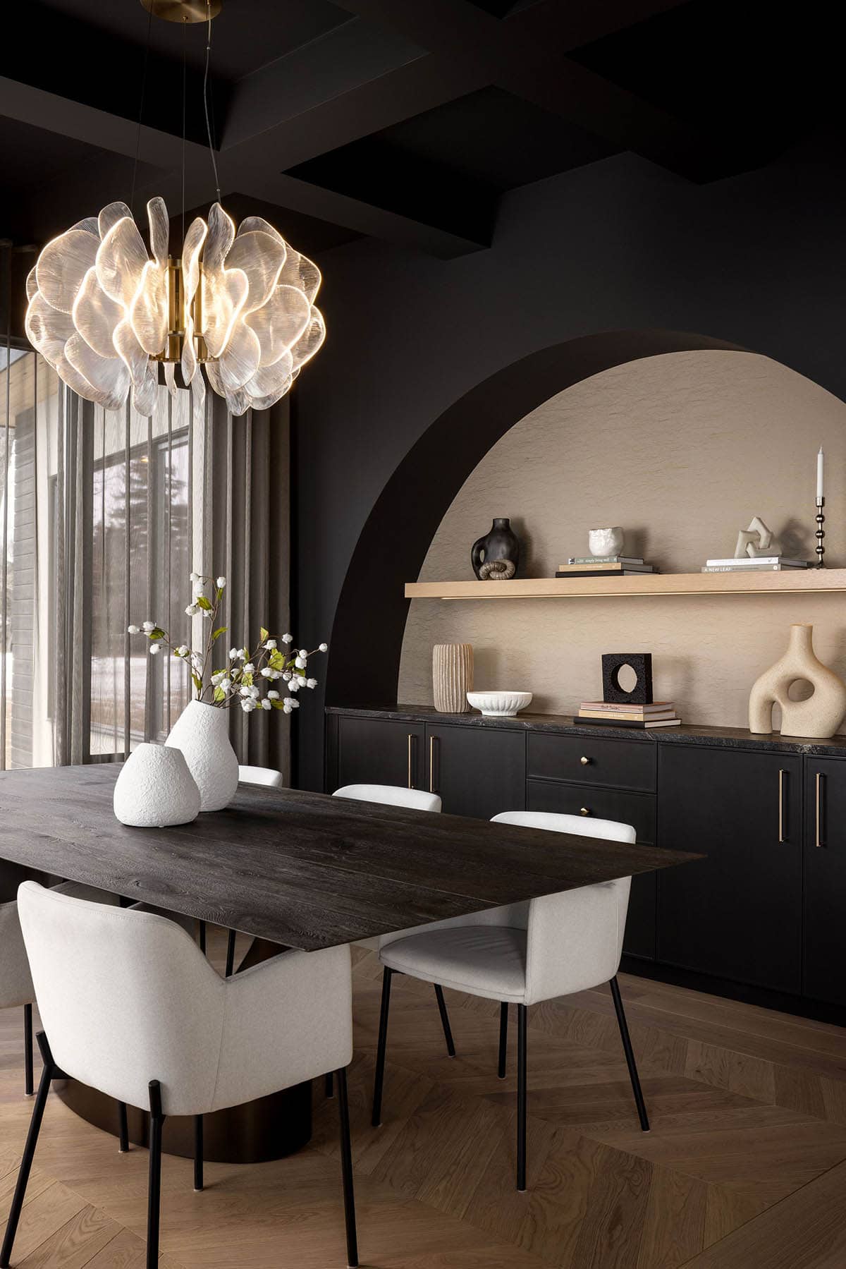 minimalistic japanese inspired dining room