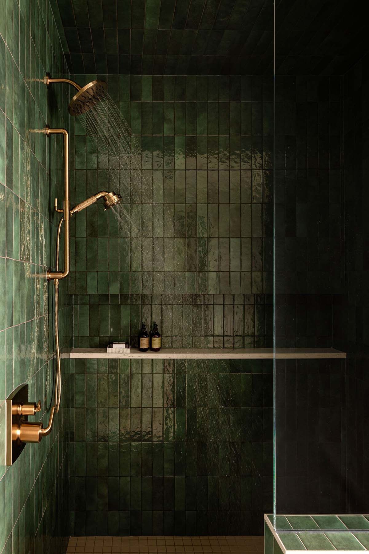 minimalistic japanese inspired bathroom shower