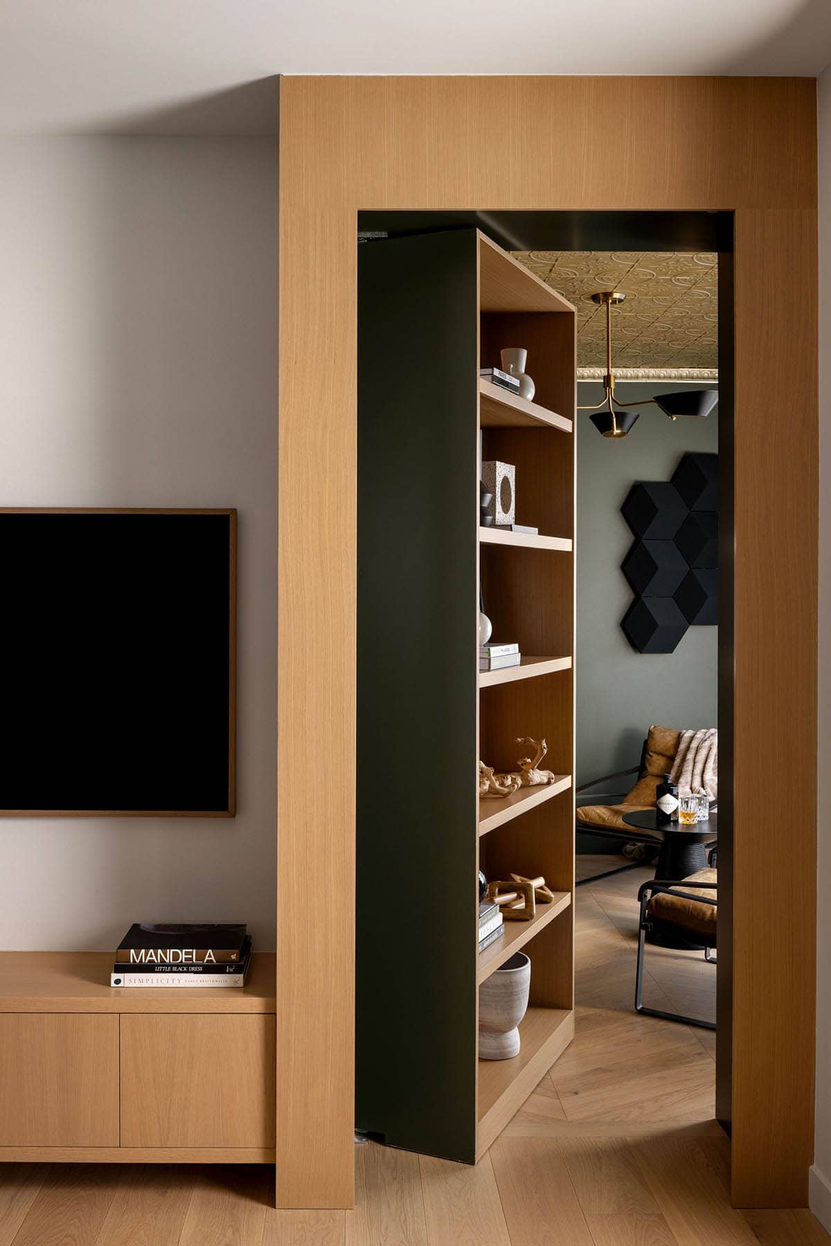 minimalistic japanese inspired secret door