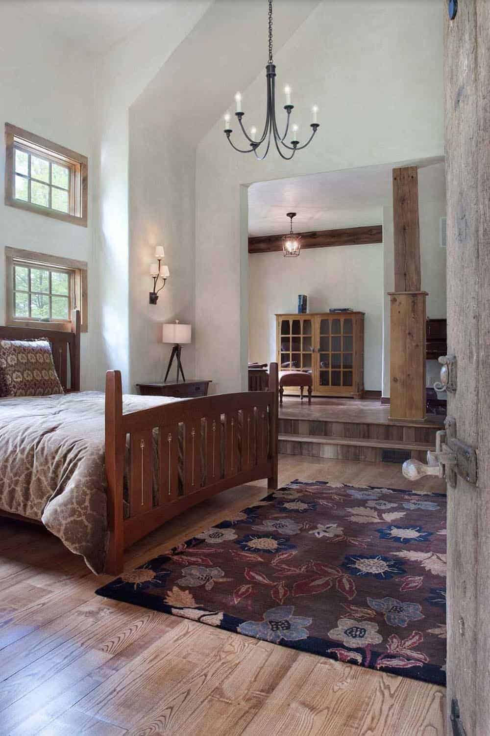 modern barn style bedroom
