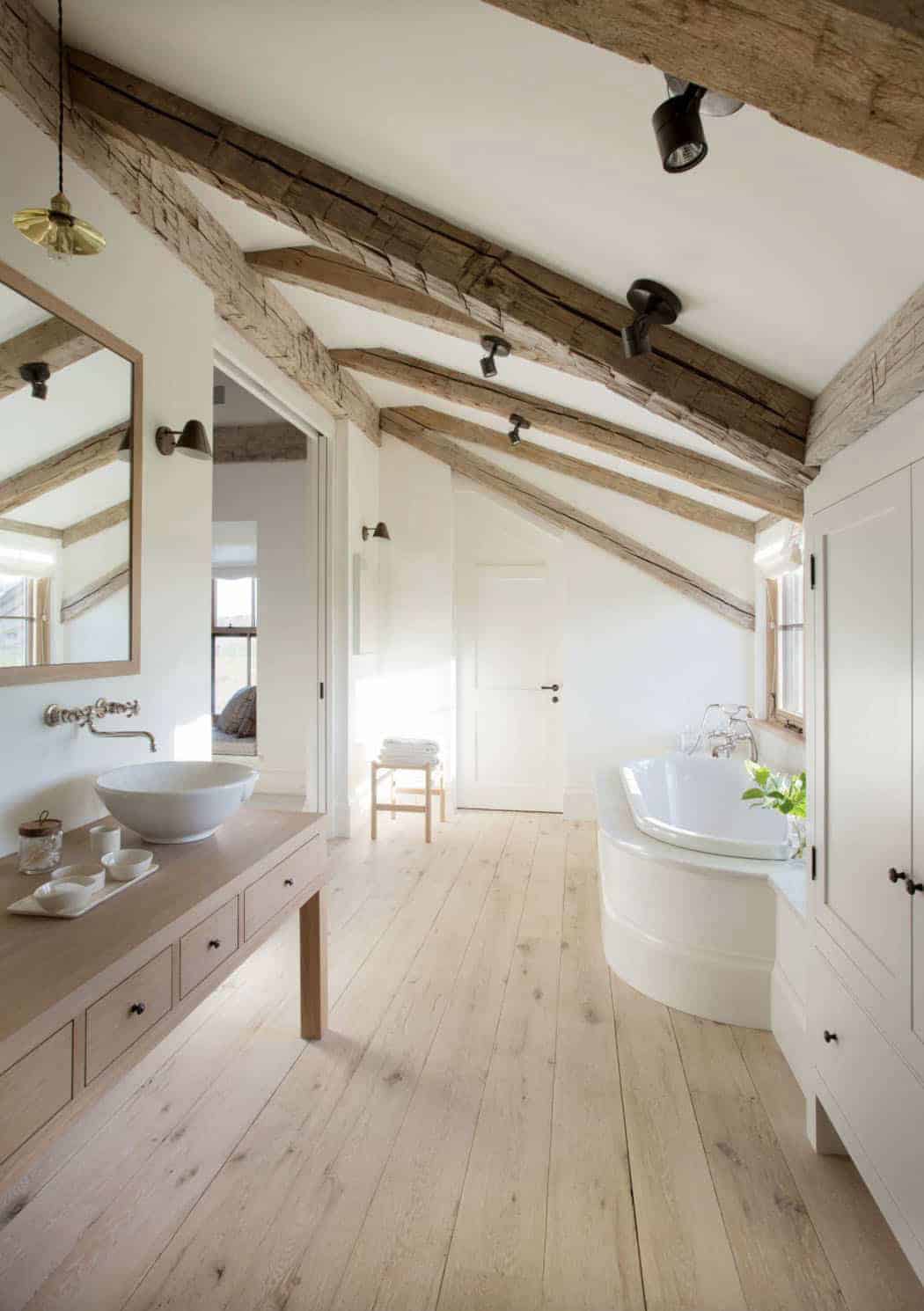 modern barn style bathroom