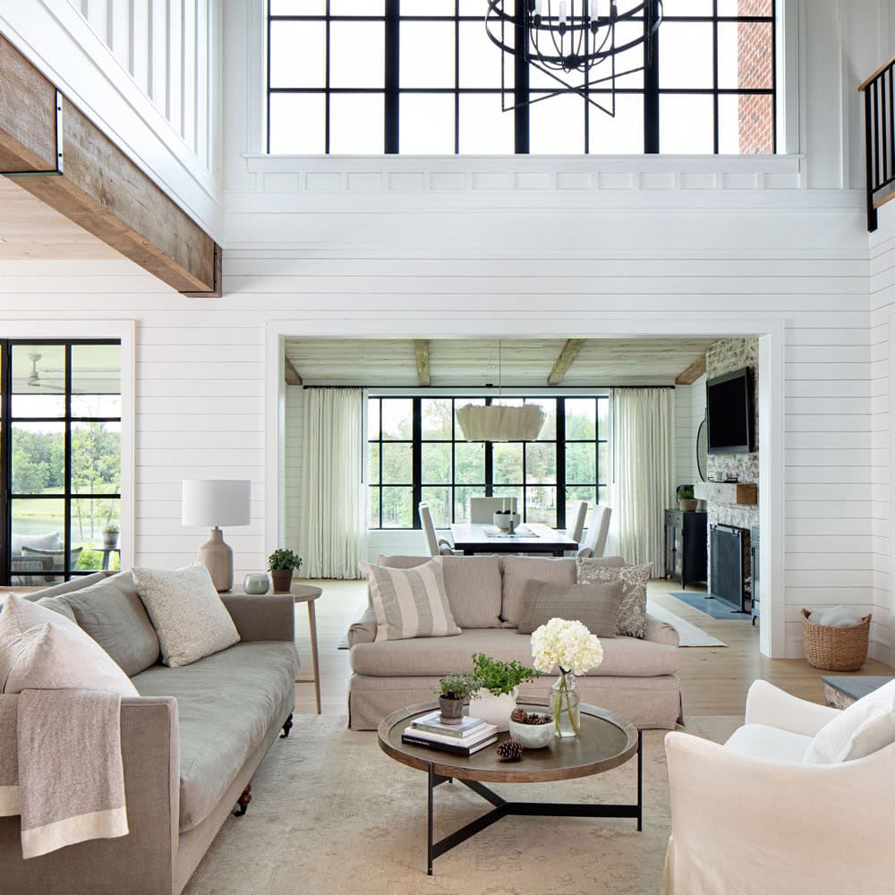 modern farmhouse living room