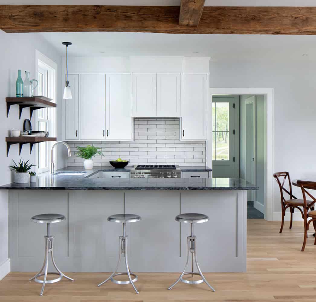 modern farmhouse guest cottage kitchen