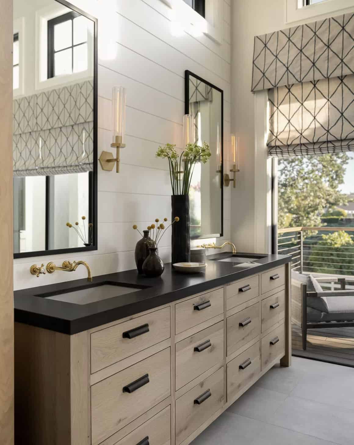 modern famrhouse style bathroom vanity