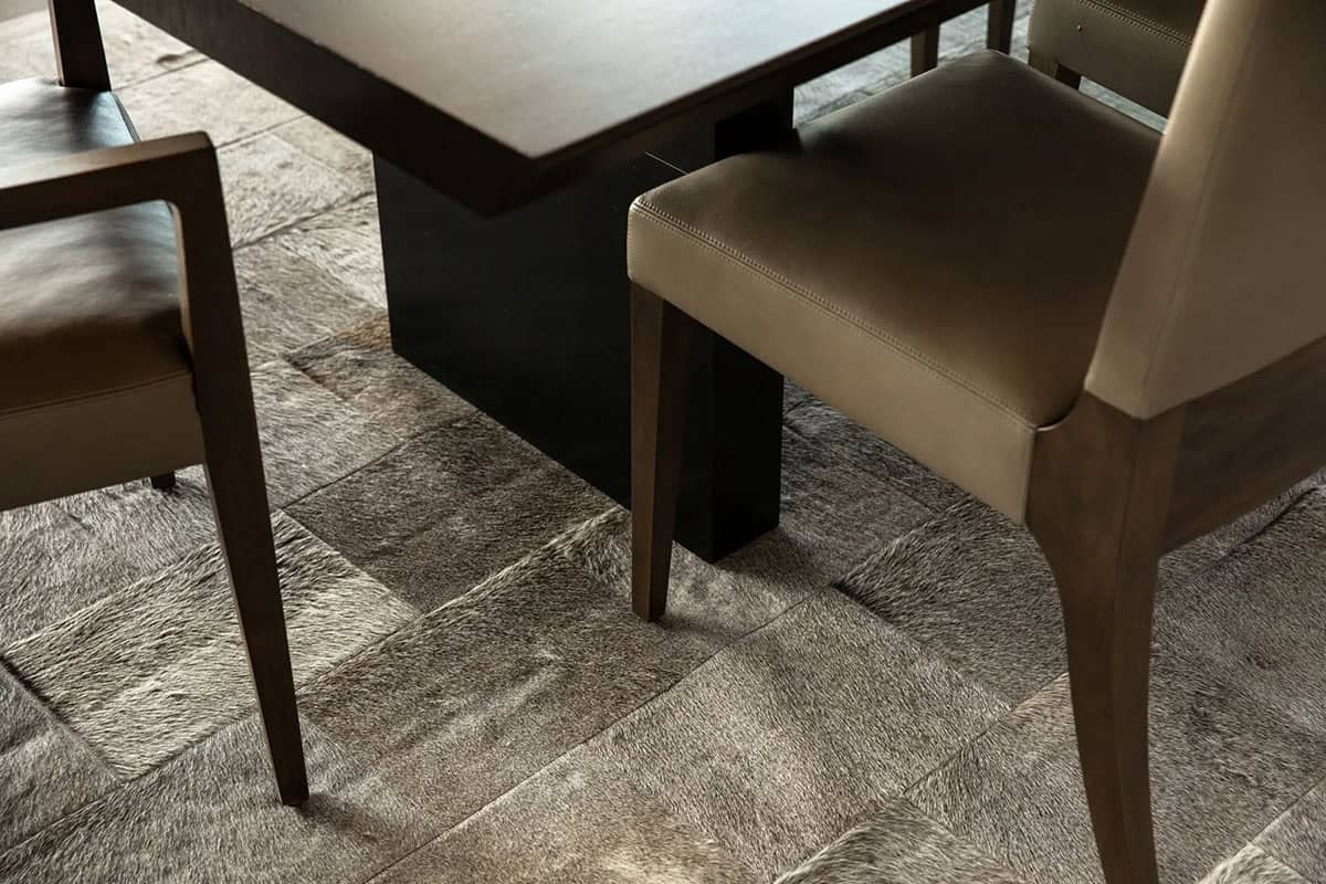 modern dining table detail