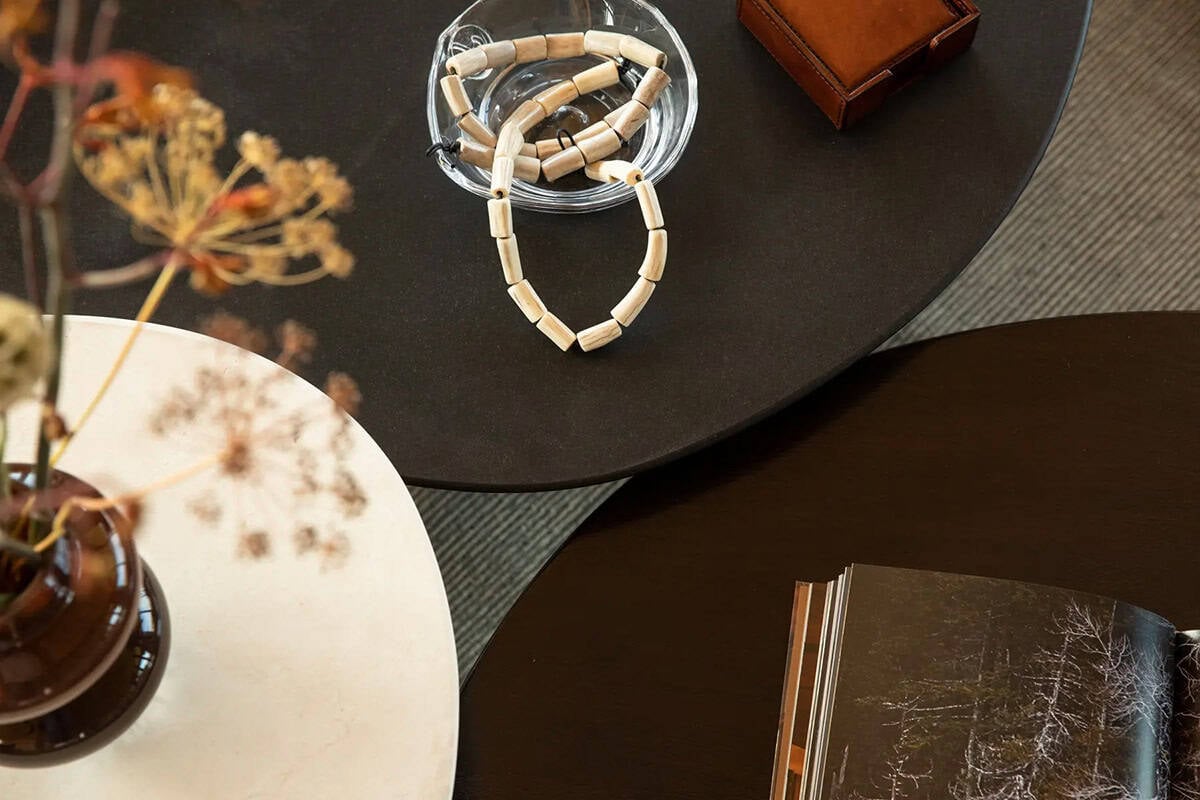 modern coffee table detail