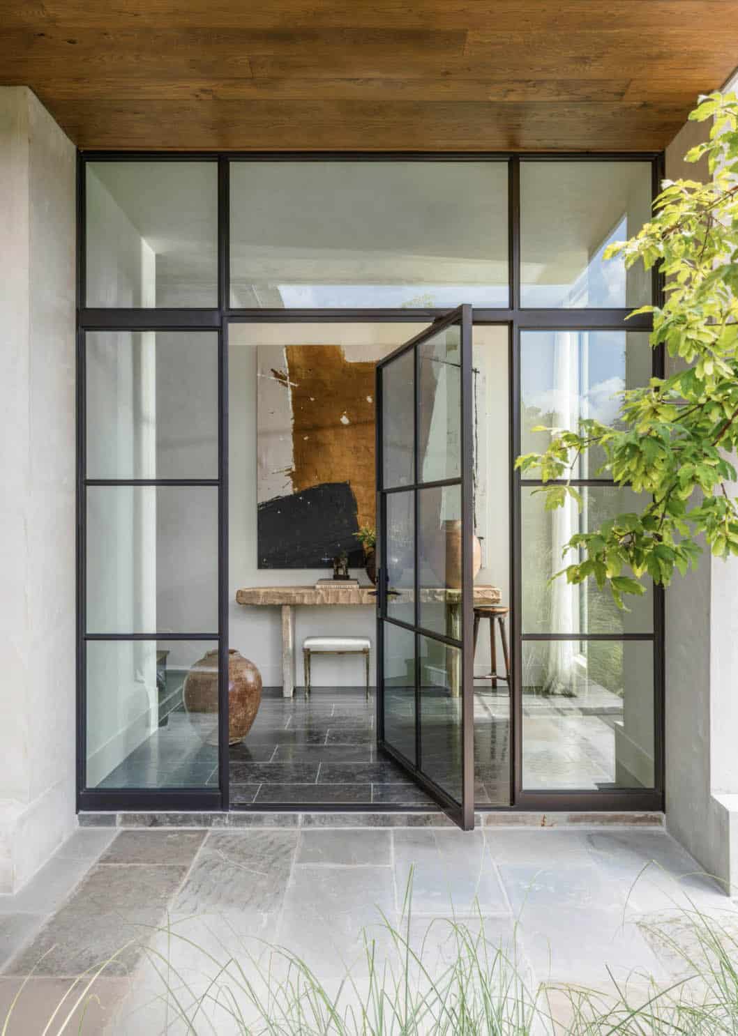 modern home exterior entry