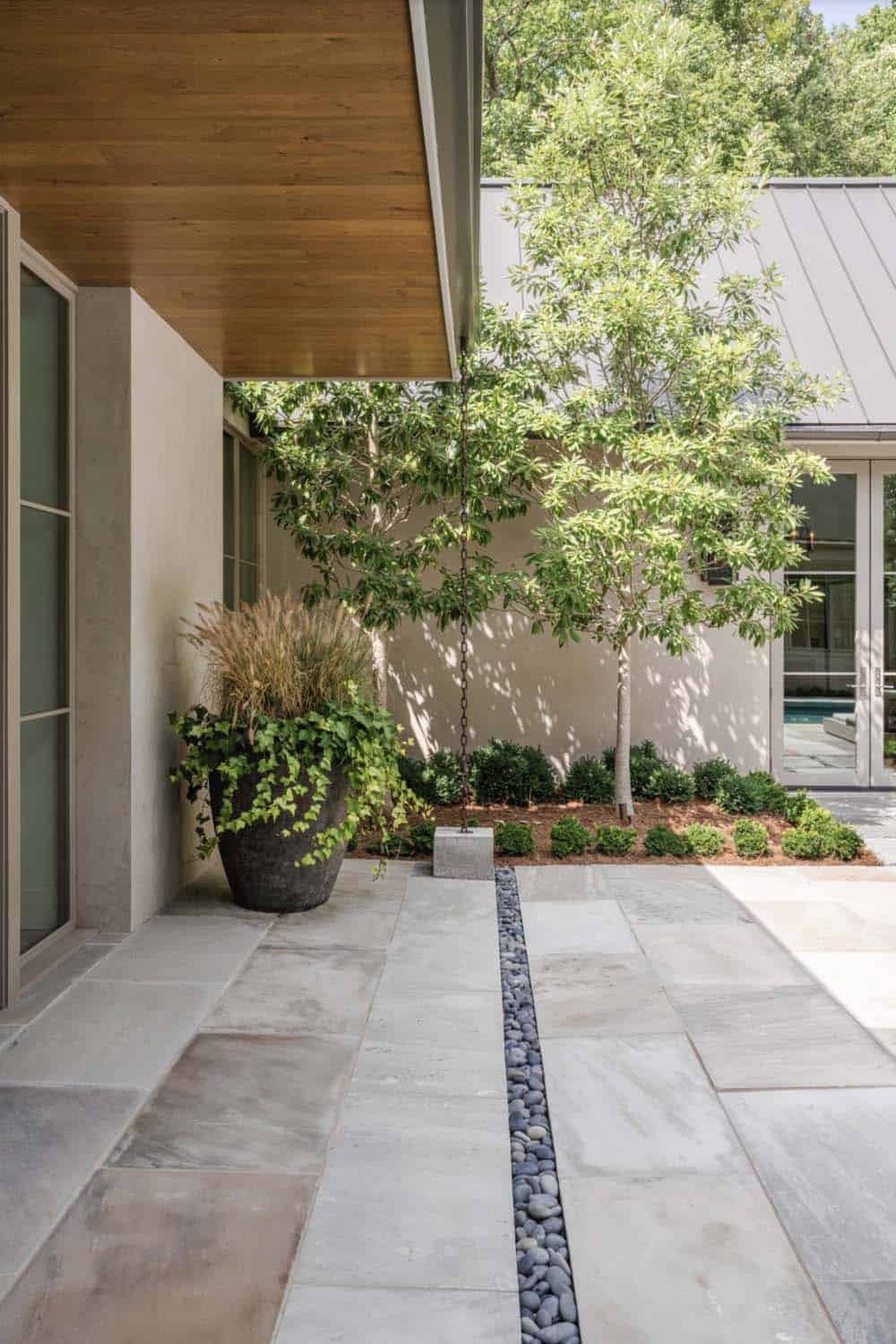modern home exterior patio