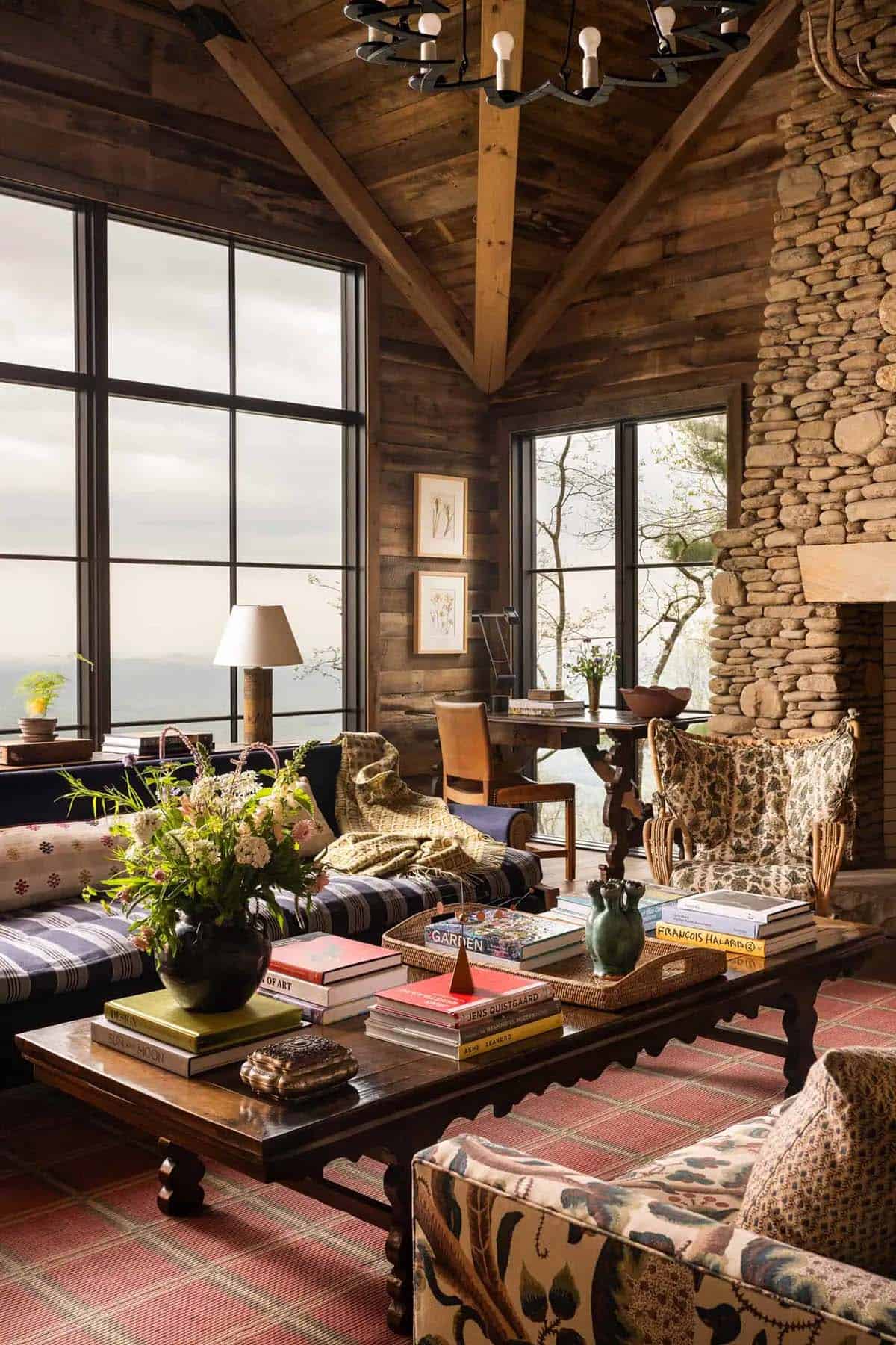 modern rustic living room