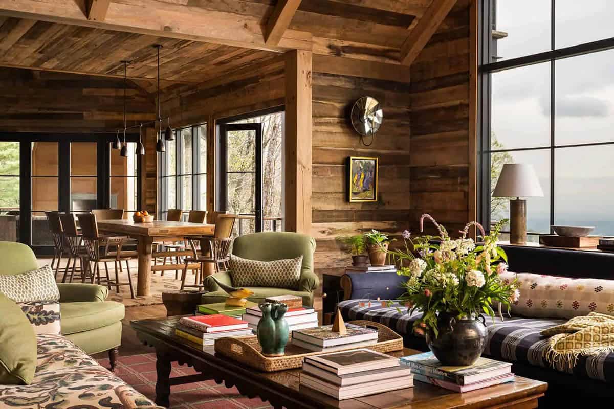 modern rustic living room