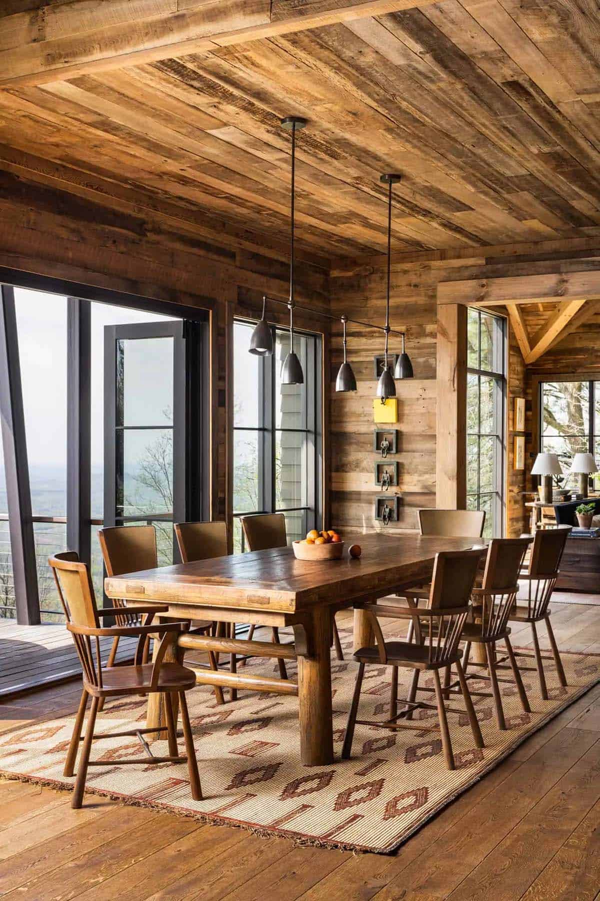 modern rustic dining room