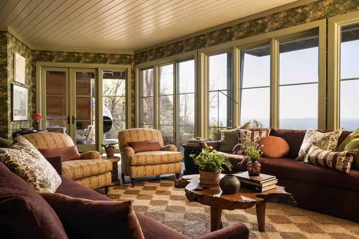 modern rustic family room