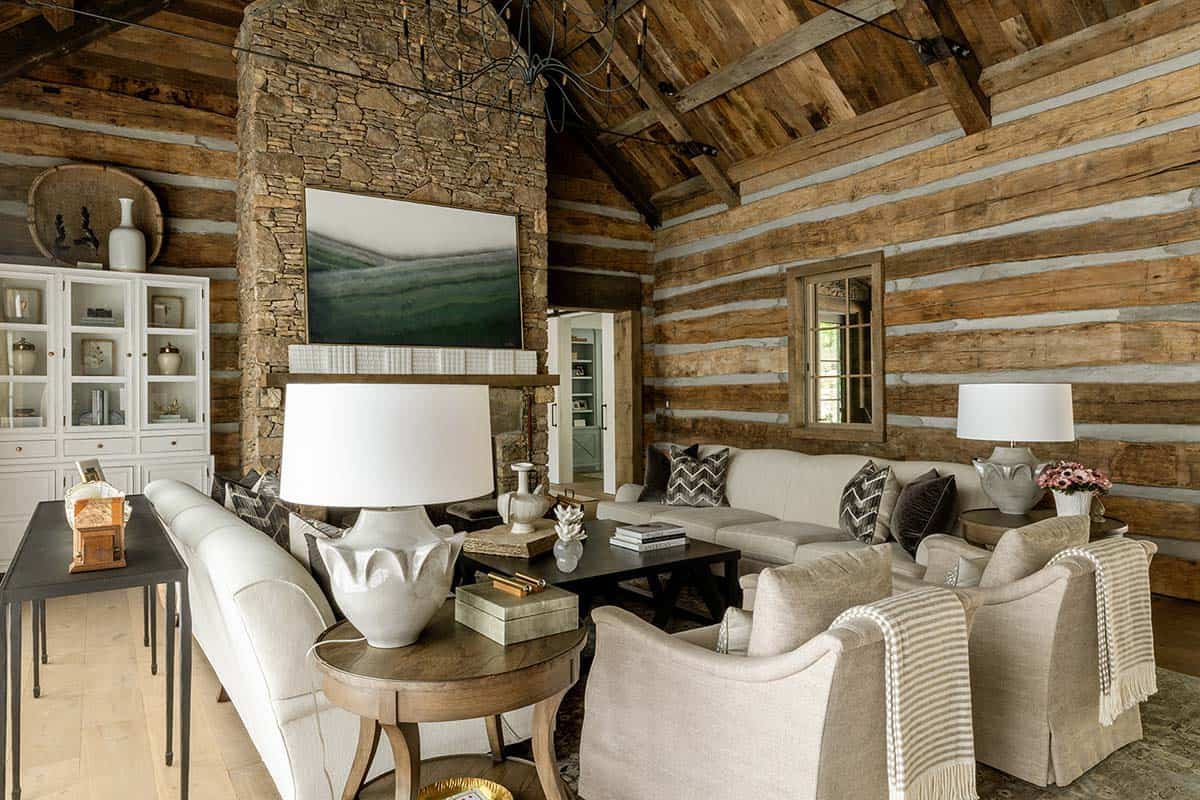 modern rustic living room